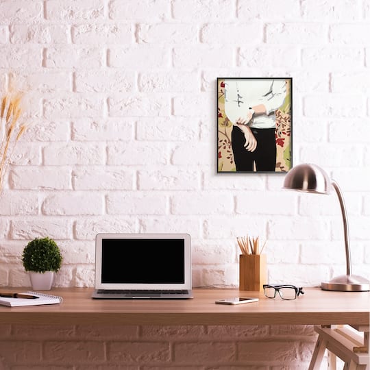 Stupell Industries Glam Man Rolling Up Sleeve Black Framed Wall Art